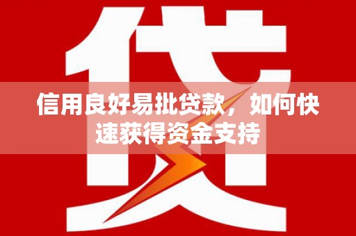 奉新信用良好易批贷款，如何快速获得资金支持
