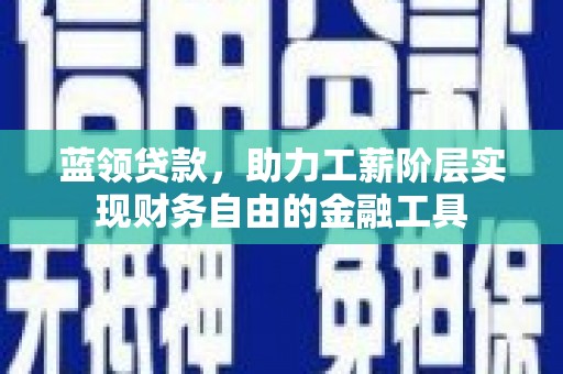 奉新蓝领贷款，助力工薪阶层实现财务自由的金融工具